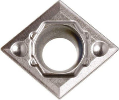 Kyocera - CCMT32.51 HQ Grade CA510 Carbide Turning Insert - TiCN/Al2O3/TiN Finish, 80° Diamond, 3/8" Inscr Circle, 5/32" Thick, 1/64" Corner Radius - USA Tool & Supply