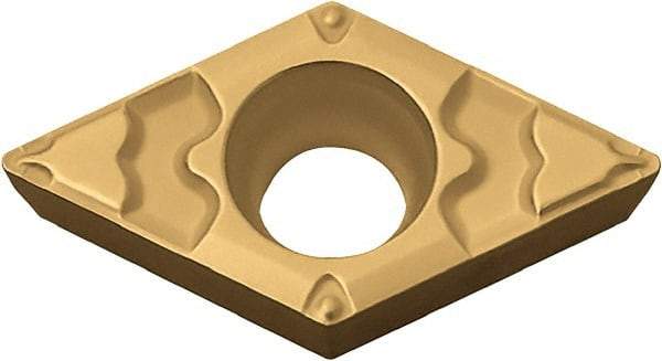 Kyocera - DCMT21.51 GP Grade CA515 Carbide Turning Insert - TiCN/Al2O3/TiN Finish, 55° Diamond, 1/4" Inscr Circle, 3/32" Thick, 1/64" Corner Radius - USA Tool & Supply