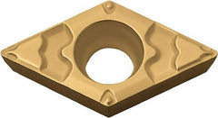 Kyocera - DCMT21.51 GP Grade CA515 Carbide Turning Insert - TiCN/Al2O3/TiN Finish, 55° Diamond, 1/4" Inscr Circle, 3/32" Thick, 1/64" Corner Radius - USA Tool & Supply