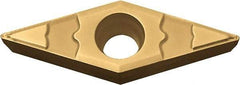 Kyocera - VBMT221 GP Grade CA525 Carbide Turning Insert - TiCN/Al2O3/TiN Finish, 35° Diamond, 1/4" Inscr Circle, 1/8" Thick, 1/64" Corner Radius - USA Tool & Supply