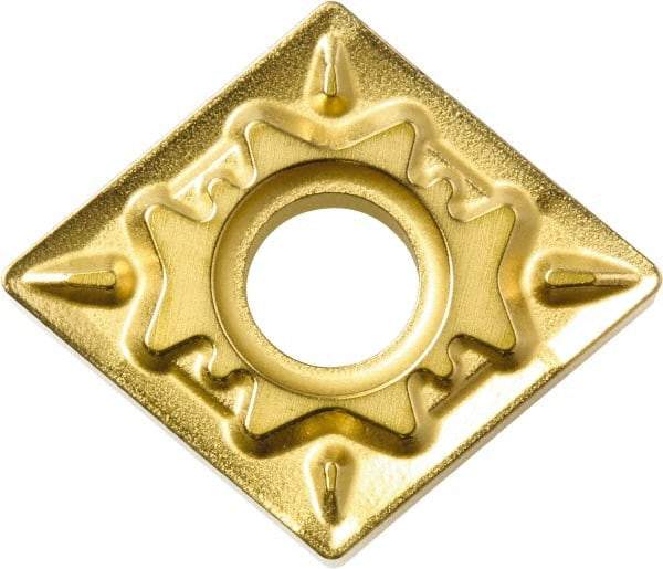 Kyocera - CNMG331 HQ Grade CA525 Carbide Turning Insert - TiCN/Al2O3/TiN Finish, 80° Diamond, 3/8" Inscr Circle, 3/16" Thick, 1/64" Corner Radius - USA Tool & Supply