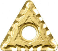 Kyocera - TNMG432 CQ Grade CA530 Carbide Turning Insert - TiCN/Al2O3/TiN Finish, 60° Triangle, 1/2" Inscr Circle, 3/16" Thick, 1/32" Corner Radius - USA Tool & Supply