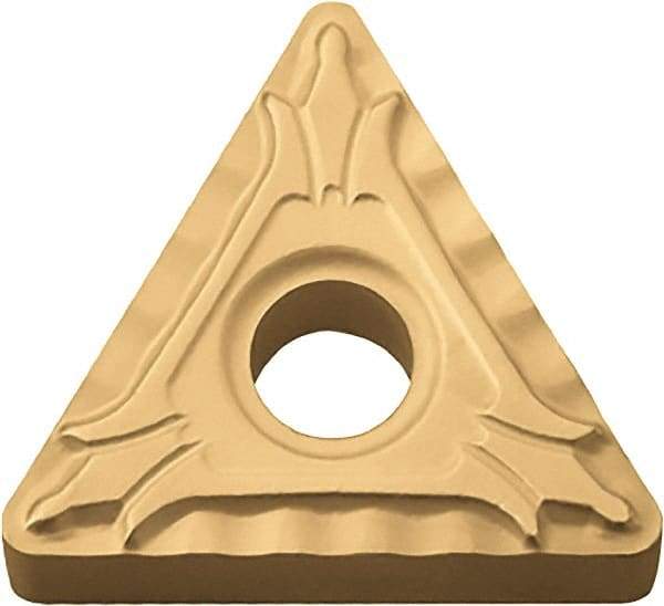 Kyocera - TNMG332 XP Grade CA510 Carbide Turning Insert - TiCN/Al2O3/TiN Finish, 60° Triangle, 3/8" Inscr Circle, 3/16" Thick, 1/32" Corner Radius - USA Tool & Supply