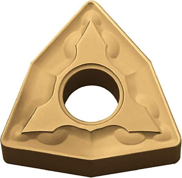 Kyocera - WNMG432 GS Grade CA530 Carbide Turning Insert - TiCN/Al2O3/TiN Finish, 80° Trigon, 1/2" Inscr Circle, 3/16" Thick, 1/32" Corner Radius - USA Tool & Supply