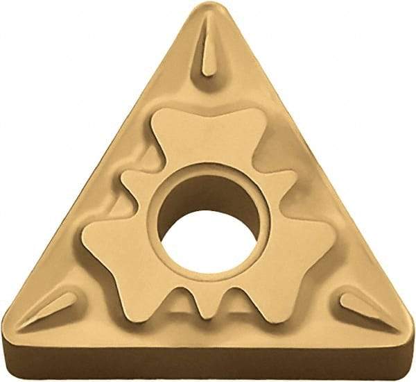 Kyocera - TNMG331 HQ Grade PV720 Cermet Turning Insert - TiCN (Megacoat Nano) Finish, 60° Triangle, 3/8" Inscr Circle, 3/16" Thick, 1/64" Corner Radius - USA Tool & Supply