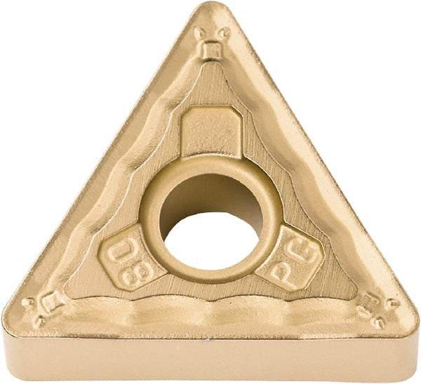 Kyocera - TNMG332 GP Grade CA525 Carbide Turning Insert - TiCN/Al2O3/TiN Finish, 60° Triangle, 3/8" Inscr Circle, 3/16" Thick, 1/32" Corner Radius - USA Tool & Supply