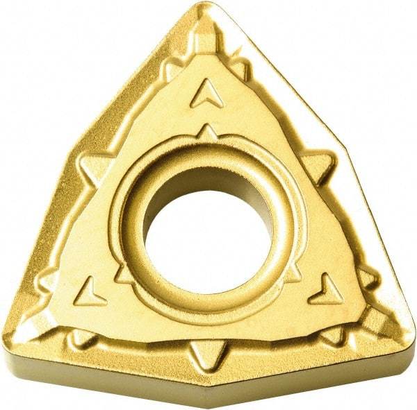 Kyocera - WNMG432 WP Grade CA510 Carbide Turning Insert - TiCN/Al2O3/TiN Finish, 80° Trigon, 1/2" Inscr Circle, 3/16" Thick, 1/32" Corner Radius - USA Tool & Supply