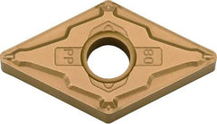 Kyocera - DNMG443 PP Grade PV720 Cermet Turning Insert - TiCN (Megacoat Nano) Finish, 55° Diamond, 1/2" Inscr Circle, 1/4" Thick, 3/64" Corner Radius - USA Tool & Supply