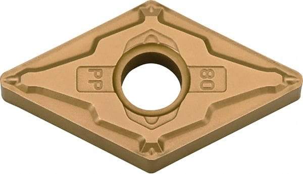 Kyocera - DNMG433 PP Grade CA525 Carbide Turning Insert - TiCN/Al2O3/TiN Finish, 55° Diamond, 1/2" Inscr Circle, 3/16" Thick, 3/64" Corner Radius - USA Tool & Supply