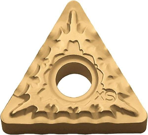 Kyocera - TNMG332 XS Grade CA530 Carbide Turning Insert - TiCN/Al2O3/TiN Finish, 60° Triangle, 3/8" Inscr Circle, 3/16" Thick, 1/32" Corner Radius - USA Tool & Supply