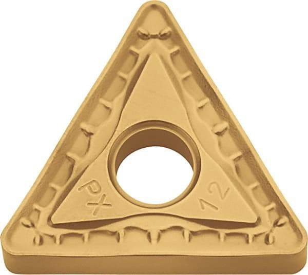 Kyocera - TNMM433 PX Grade CA525 Carbide Turning Insert - TiCN/Al2O3/TiN Finish, 60° Triangle, 1/2" Inscr Circle, 3/16" Thick, 3/64" Corner Radius - USA Tool & Supply