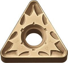 Kyocera - TNMG332 PT Grade CA515 Carbide Turning Insert - TiCN/Al2O3/TiN Finish, 60° Triangle, 3/8" Inscr Circle, 3/16" Thick, 1/32" Corner Radius - USA Tool & Supply