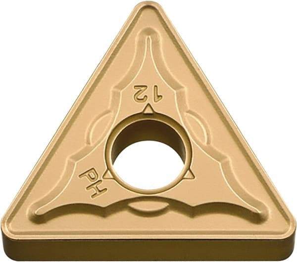 Kyocera - TNMG332 PH Grade CA510 Carbide Turning Insert - TiCN/Al2O3/TiN Finish, 60° Triangle, 3/8" Inscr Circle, 3/16" Thick, 1/32" Corner Radius - USA Tool & Supply