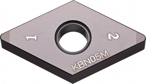 Kyocera - DNGA432 Grade KBN05M CBN Turning Insert - Megacoat Finish, 55° Diamond, 1/2" Inscr Circle, 3/16" Thick, 1/32" Corner Radius - USA Tool & Supply