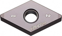 Kyocera - DNGA432 Grade KBN05M CBN Turning Insert - Megacoat Finish, 55° Diamond, 1/2" Inscr Circle, 3/16" Thick, 1/32" Corner Radius - USA Tool & Supply