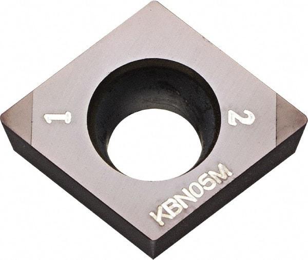 Kyocera - CCMW21.51 Grade KBN05M CBN Turning Insert - Megacoat Finish, 80° Diamond, 1/4" Inscr Circle, 3/32" Thick, 1/64" Corner Radius - USA Tool & Supply