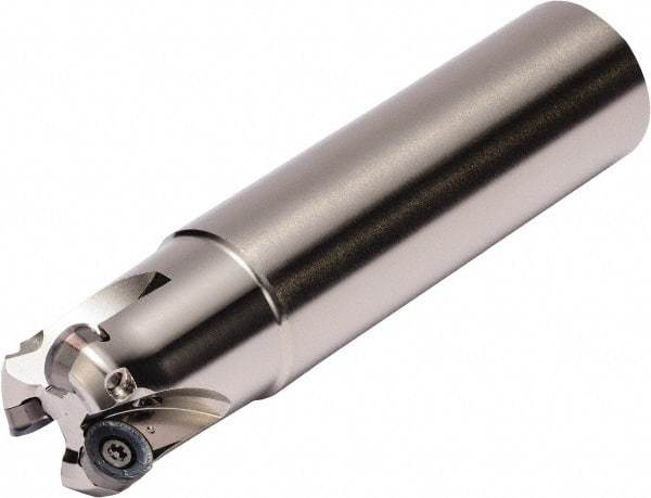Kyocera - 20mm Cutting Diam, 20mm Shank Diam, 5mm Max Depth of Cut, Straight Shank Indexable Copy End Mill - 2 Inserts, RPGT 10, RPMT 10 Insert, MRX Toolholder - USA Tool & Supply