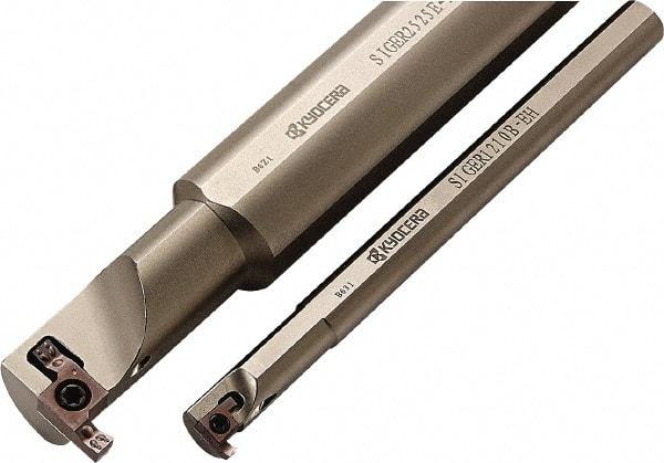 Kyocera - Sige, Internal, Left Hand, 6.5mm Max Depth of Cut, 0.039 to 0.197" Groove Width, Indexable Grooving Tool Holder - Multiple Insert Compatibility, 24mm Shank Width, 200mm OAL, Through Coolant - USA Tool & Supply