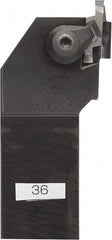 Kyocera - GFVS, External, Right Hand, 8.1026mm Max Depth of Cut, 2.4892 to 5.9944mm Groove Width, Indexable Grooving Tool Holder - GVF... C Insert Compatibility, 25mm Shank Height, 25mm Shank Width, 150mm OAL - USA Tool & Supply