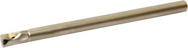 Kyocera - 0.392" Min Bore Diam, 5" OAL, 0.312" Shank Diam, A/S-STLB(P)-AE Indexable Boring Bar - 0.63" Max Bore Depth, TBGT 121.., TBGW 121.., TBMT 121.. Insert, Screw Holding Method - USA Tool & Supply