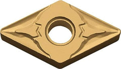 Kyocera - DNMG443 GT Grade CA515 Carbide Turning Insert - TiCN/Al2O3/TiN Finish, 55° Diamond, 1/2" Inscr Circle, 1/4" Thick, 3/64" Corner Radius - USA Tool & Supply