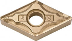Kyocera - DNMG431 PG Grade PV720 Cermet Turning Insert - TiCN (Megacoat Nano) Finish, 55° Diamond, 1/2" Inscr Circle, 3/16" Thick, 1/64" Corner Radius - USA Tool & Supply