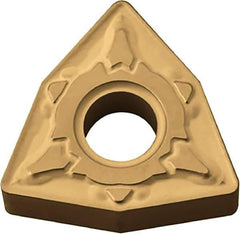 Kyocera - WNMG433 GT Grade CA510 Carbide Turning Insert - TiCN/Al2O3/TiN Finish, 80° Trigon, 1/2" Inscr Circle, 3/16" Thick, 3/64" Corner Radius - USA Tool & Supply