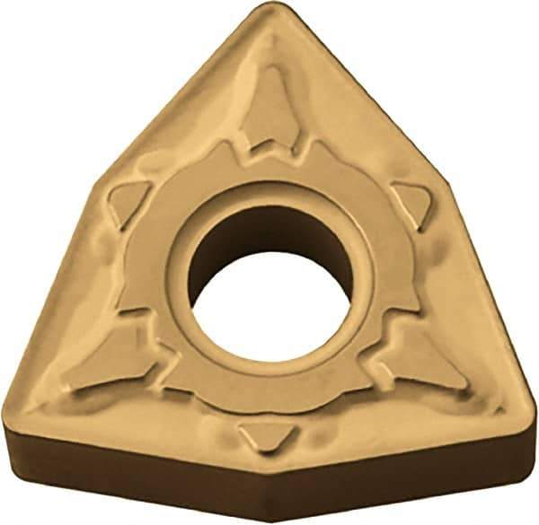 Kyocera - WNMG432 GT Grade CA530 Carbide Turning Insert - TiCN/Al2O3/TiN Finish, 80° Trigon, 1/2" Inscr Circle, 3/16" Thick, 1/32" Corner Radius - USA Tool & Supply