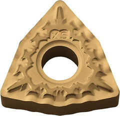 Kyocera - WNMG432 XS Grade CA530 Carbide Turning Insert - TiCN/Al2O3/TiN Finish, 80° Trigon, 1/2" Inscr Circle, 3/16" Thick, 1/32" Corner Radius - USA Tool & Supply