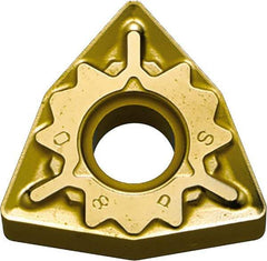 Kyocera - WNMG431 PS Grade CA510 Carbide Turning Insert - TiCN/Al2O3/TiN Finish, 80° Trigon, 1/2" Inscr Circle, 3/16" Thick, 1/64" Corner Radius - USA Tool & Supply