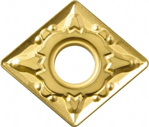 Kyocera - CNMG432 GT Grade CA525 Carbide Turning Insert - TiCN/Al2O3/TiN Finish, 80° Diamond, 1/2" Inscr Circle, 3/16" Thick, 1/32" Corner Radius - USA Tool & Supply