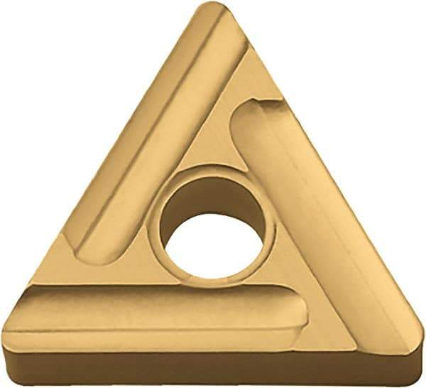 Kyocera - TNMG332 ST Grade CA525 Carbide Turning Insert - TiCN/Al2O3/TiN Finish, 60° Triangle, 3/8" Inscr Circle, 3/16" Thick, 1/32" Corner Radius - USA Tool & Supply