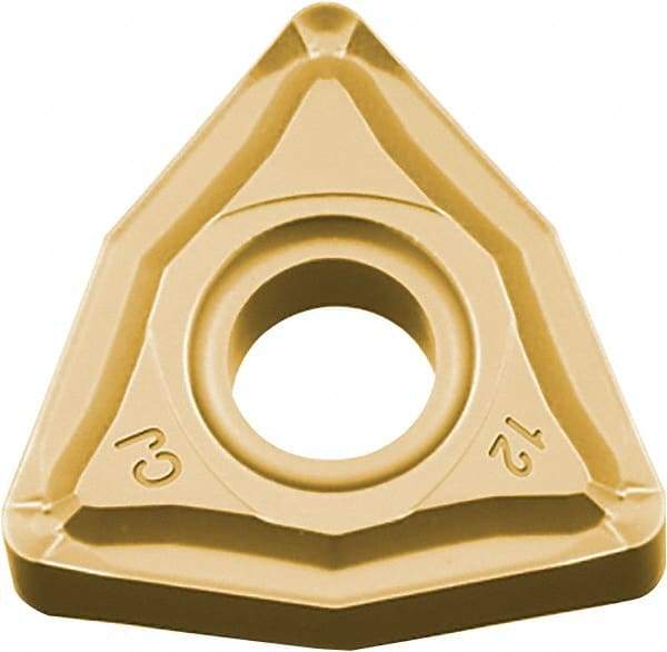 Kyocera - WNMG433 CJ Grade CA515 Carbide Turning Insert - TiCN/Al2O3/TiN Finish, 80° Trigon, 1/2" Inscr Circle, 3/16" Thick, 3/64" Corner Radius - USA Tool & Supply