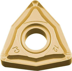 Kyocera - WNMG433 CJ Grade CA515 Carbide Turning Insert - TiCN/Al2O3/TiN Finish, 80° Trigon, 1/2" Inscr Circle, 3/16" Thick, 3/64" Corner Radius - USA Tool & Supply