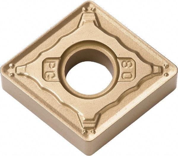 Kyocera - CNMG434 PG Grade CA530 Carbide Turning Insert - TiCN/Al2O3/TiN Finish, 80° Diamond, 1/2" Inscr Circle, 3/16" Thick, 1/16" Corner Radius - USA Tool & Supply