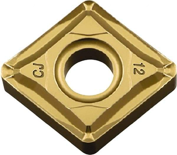 Kyocera - CNMG433 CJ Grade CA510 Carbide Turning Insert - TiCN/Al2O3/TiN Finish, 80° Diamond, 1/2" Inscr Circle, 3/16" Thick, 3/64" Corner Radius - USA Tool & Supply