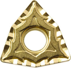 Kyocera - WNMG433 CQ Grade CA515 Carbide Turning Insert - TiCN/Al2O3/TiN Finish, 80° Trigon, 1/2" Inscr Circle, 3/16" Thick, 3/64" Corner Radius - USA Tool & Supply