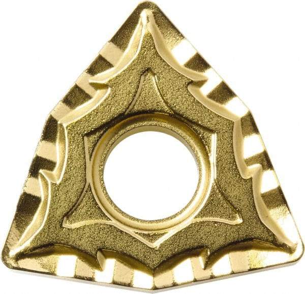 Kyocera - WNMG432 CQ Grade CA530 Carbide Turning Insert - TiCN/Al2O3/TiN Finish, 80° Trigon, 1/2" Inscr Circle, 3/16" Thick, 1/32" Corner Radius - USA Tool & Supply