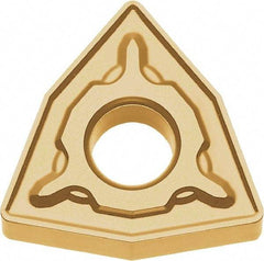 Kyocera - WNMG433 PH Grade CA510 Carbide Turning Insert - TiCN/Al2O3/TiN Finish, 80° Trigon, 1/2" Inscr Circle, 3/16" Thick, 3/64" Corner Radius - USA Tool & Supply