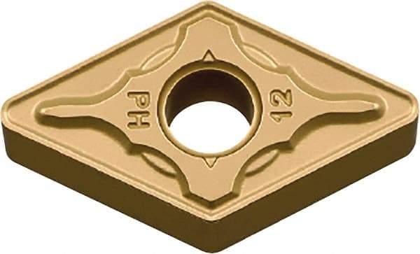 Kyocera - DNMG442 PH Grade CA530 Carbide Turning Insert - TiCN/Al2O3/TiN Finish, 55° Diamond, 1/2" Inscr Circle, 1/4" Thick, 1/32" Corner Radius - USA Tool & Supply