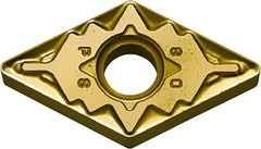 Kyocera - DNMG443 PS Grade CA510 Carbide Turning Insert - TiCN/Al2O3/TiN Finish, 55° Diamond, 1/2" Inscr Circle, 1/4" Thick, 3/64" Corner Radius - USA Tool & Supply