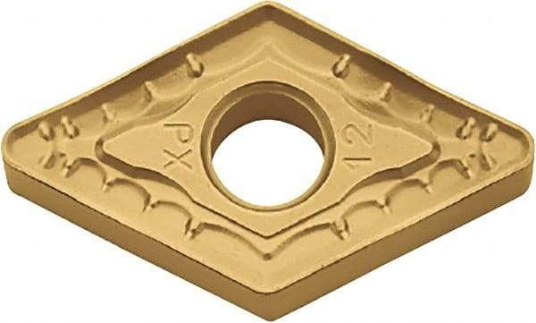 Kyocera - DNMM433 PX Grade CA525 Carbide Turning Insert - TiCN/Al2O3/TiN Finish, 55° Diamond, 1/2" Inscr Circle, 3/16" Thick, 3/64" Corner Radius - USA Tool & Supply