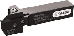 Kyocera - KGD, External, Left Hand, 25mm Max Depth of Cut, 4 to 5mm Groove Width, Indexable Grooving Tool Holder - Multiple Insert Compatibility, 20mm Shank Height, 20mm Shank Width, 130mm OAL - USA Tool & Supply