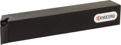 Kyocera - SVPB, Right Hand Cut, 117.50° Lead Angle, 16mm Shank Height x 16mm Shank Width, Neutral Rake Indexable Turning Toolholder - 120mm OAL, VB.. 22.., VC.. 22.. Insert Compatibility, Series SVPB - USA Tool & Supply