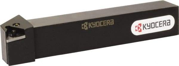 Kyocera - PTGN, Left Hand Cut, 90° Lead Angle, 12mm Shank Height x 12mm Shank Width, Negative Rake Indexable Turning Toolholder - 80mm OAL, TN.. 22.. Insert Compatibility, Series PTGN - USA Tool & Supply