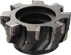 Kyocera - 8 Inserts, 125mm Cut Diam, 40mm Arbor Diam, 16.5mm Max Depth of Cut, Indexable Square-Shoulder Face Mill - 90° Lead Angle, 60mm High, SPMT1806 Insert Compatibility - USA Tool & Supply