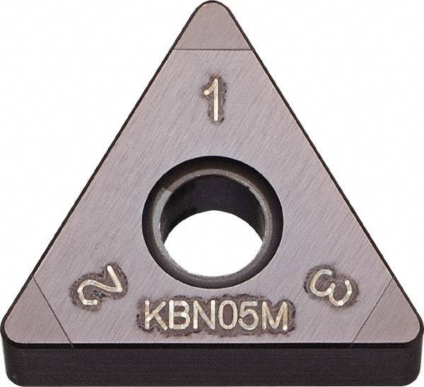 Kyocera - TNGA332 Grade KBN05M CBN Turning Insert - Megacoat Finish, 60° Triangle, 3/8" Inscr Circle, 3/16" Thick, 1/32" Corner Radius - USA Tool & Supply