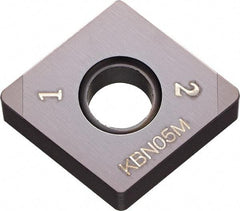 Kyocera - CNGA432 Grade KBN05M CBN Turning Insert - Megacoat Finish, 80° Diamond, 1/2" Inscr Circle, 3/16" Thick, 1/32" Corner Radius - USA Tool & Supply