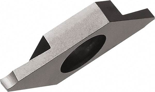 Kyocera - TKF T PR1225 Grade, 0.0394" Cutting Width, Carbide Cutoff Insert - 0° Lead Angle, 0.0032" Cnr Rad, TiCN Coated - USA Tool & Supply