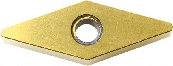 Kyocera - VNMA332 Grade A66N Ceramic Turning Insert - TiN Finish, 35° Diamond, 3/8" Inscr Circle, 3/16" Thick, 1/32" Corner Radius - USA Tool & Supply